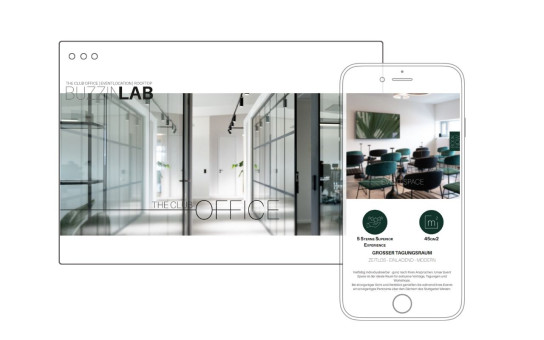 BUZZINLAB - die ClubOffice-Eventfläche mit Rooftop - powered by eduxx iRS & eduxx BLD. Desktop & mobile. Statement einer der Top-Ten-Marketing-Agenturen in Europa, InboundBUZZ